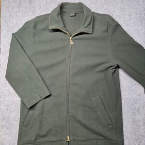 Bogner Virgin Wool Cashmere Full Zip Jacket Green 1850-163 Size 38 Mens